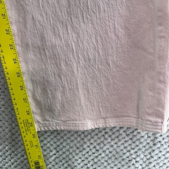 American Eagle Jeans Womens 8 Pink Cotton High Rise Wide Leg Patch Pocket - Picture 16 of 16